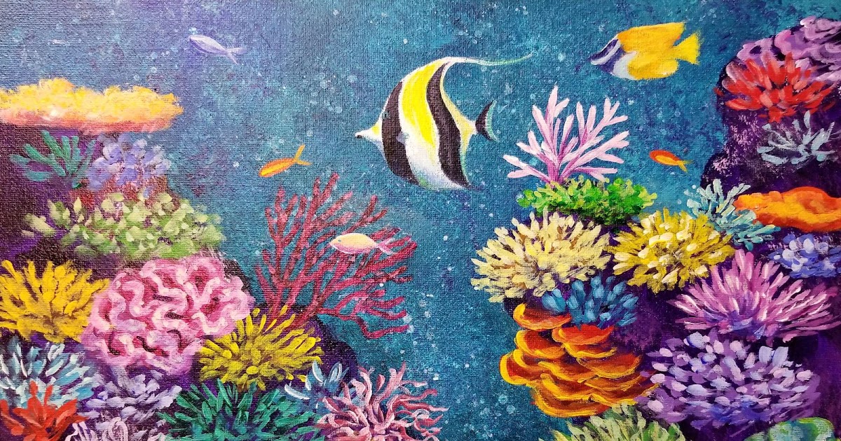 Coral Reef Painting Easy - Easy Drawing Of Coral Reef | Free download ...