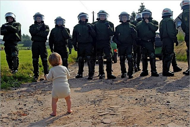 baby vs police