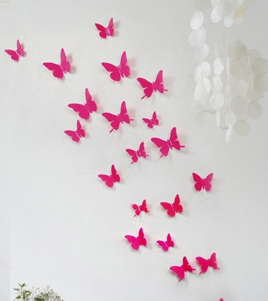 Wholesale 3d Wall - Buy 5cm 3D Vivid Butterfly Wall Sticker Art