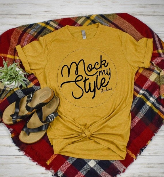 Free Next Level 6200 Unisex Shirt Mockup Gold Shirt Mock (PSD