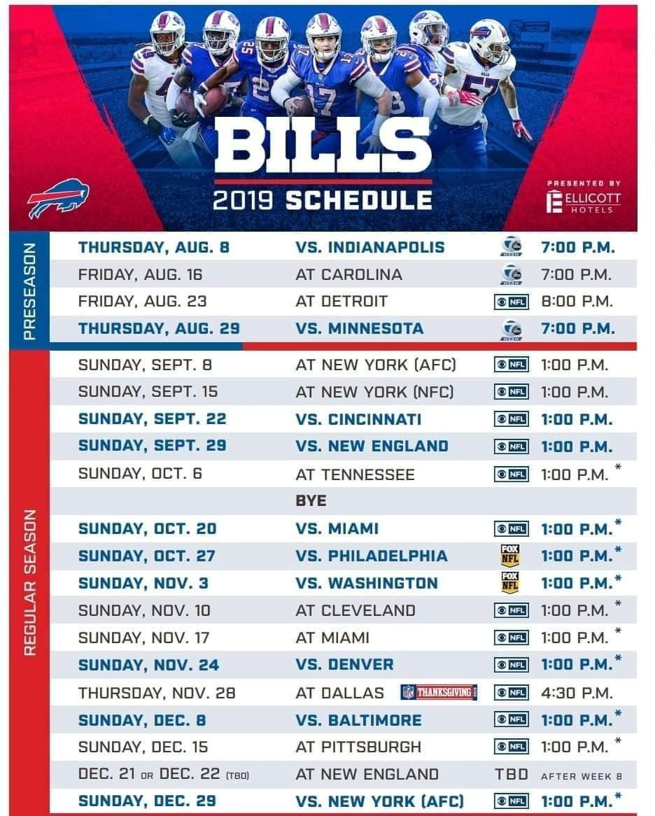 buffalo bills schedule