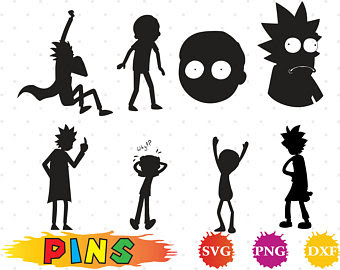 Free 270 Silhouette Rick And Morty Svg SVG PNG EPS DXF File