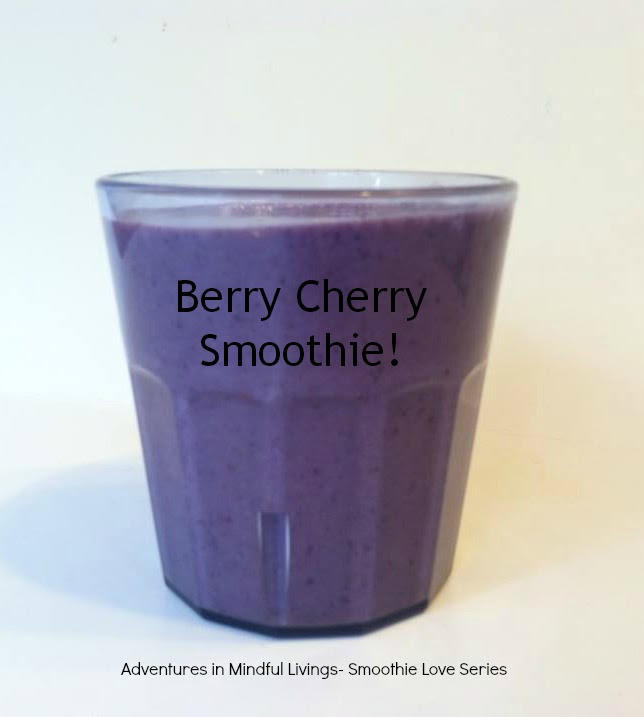 Berry Cherry Smoothie! One of the many delicious and really good for you smoothie recipes on Adventures in Mindful Livings Smoothie Love Series! Come check it out!! 