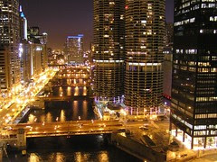 Chicago at night