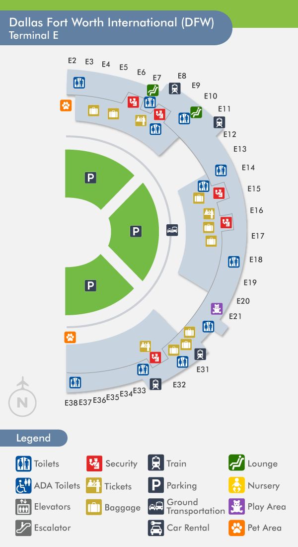 Dfw Airport Map Terminal A