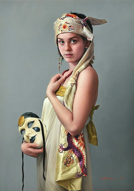 Marieke With Venetian Mask