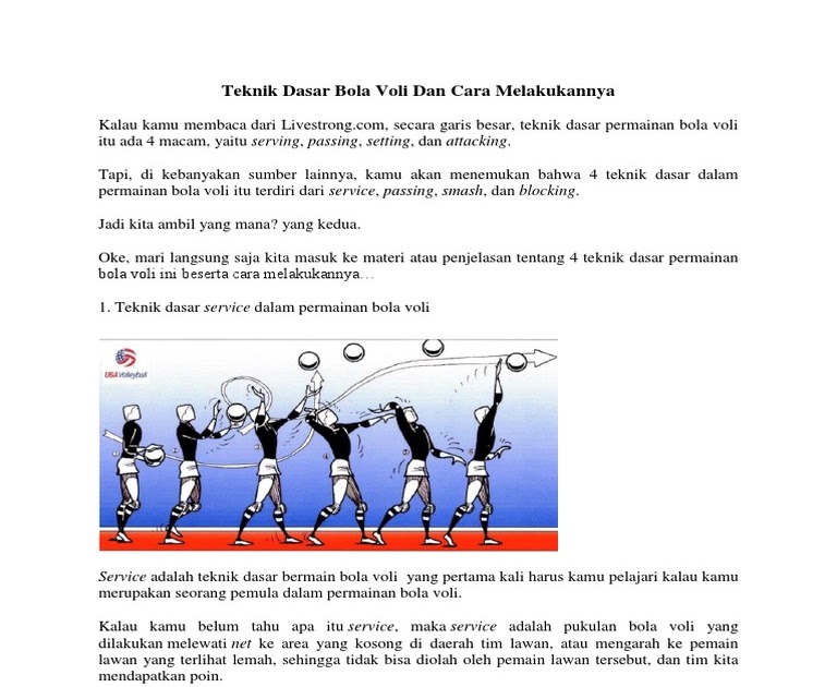 Macam Macam Teknik Dasar Permainan Bola Voli Berbagai Permainan