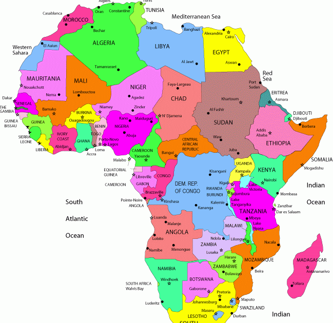 Map Of North Africa Countries My Maps