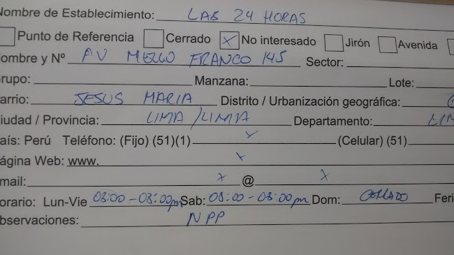 Opiniones de Librería "24 Horas" en Lima - Librería