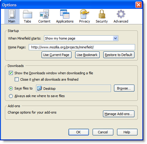 Firefox 3 Windows XP theme options