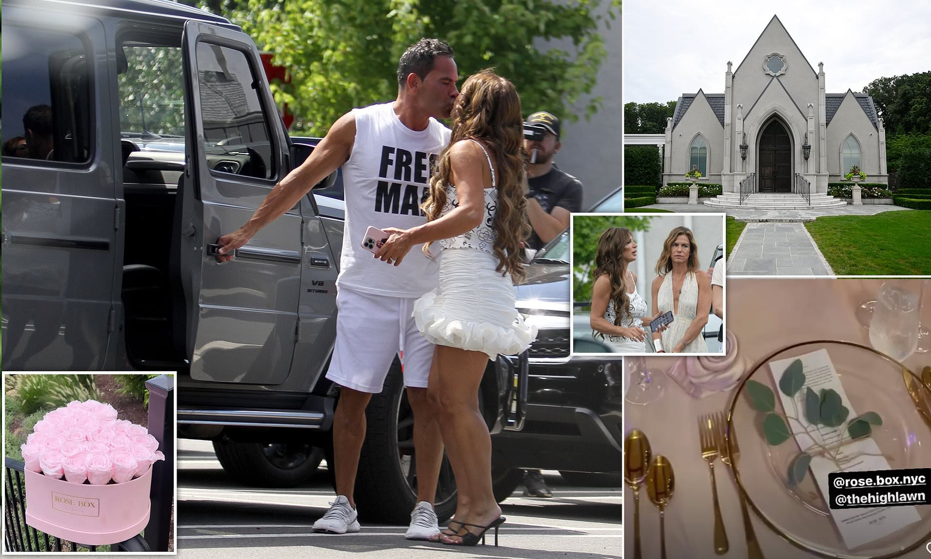 Teresa Giudice enjoyed a rose-filled rehearsal dinner with husband-to-be Luis 'Louie' Ruelas