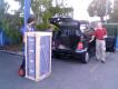 Mercedes Benz A Class loading a filing cabinet