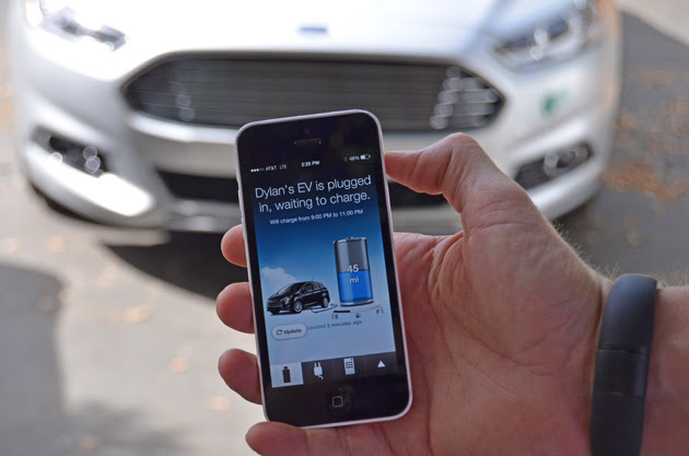 Checking a Ford EV's charging through a mobile app