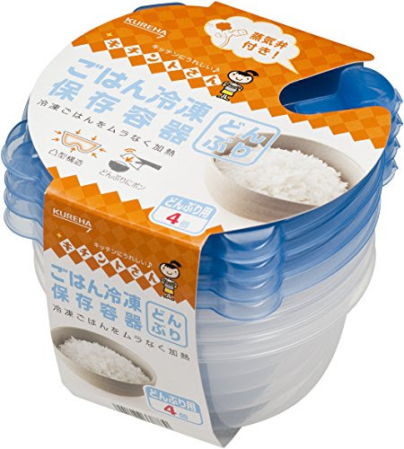 ごはん冷凍保存容器どんぶり用4個375ml