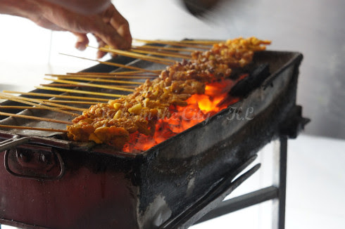 Grilling in progress