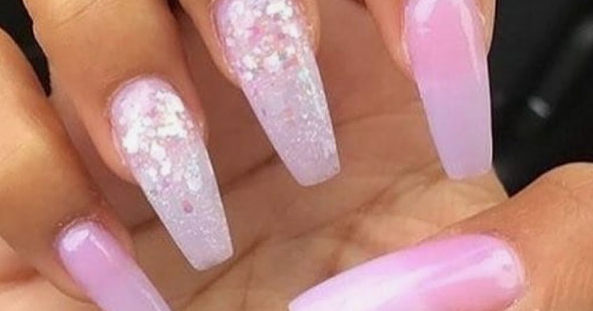 2. Glitter birthday coffin nails - wide 2