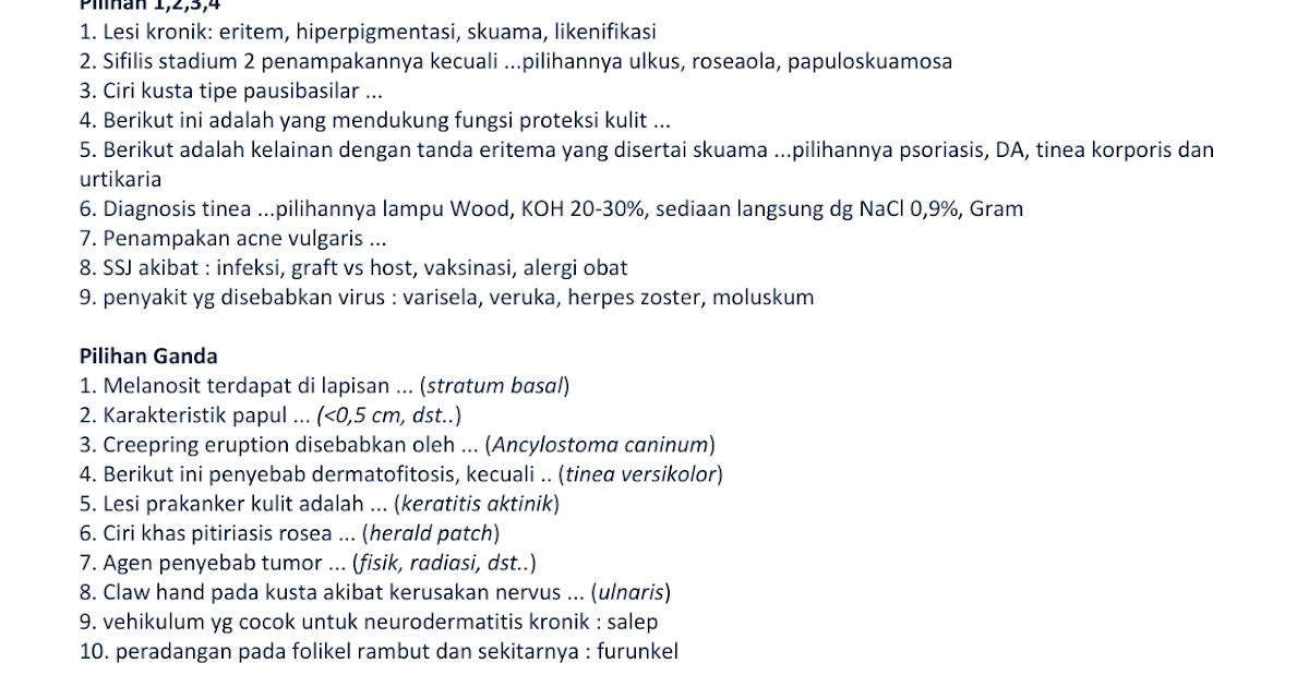 Contoh Soal Kasus Patologi Beserta Jawabannya Contoh Soal Terbaru