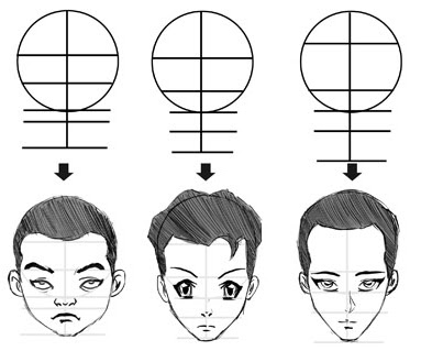 Anime Face Shapes Sketch - Jake Film Analysis