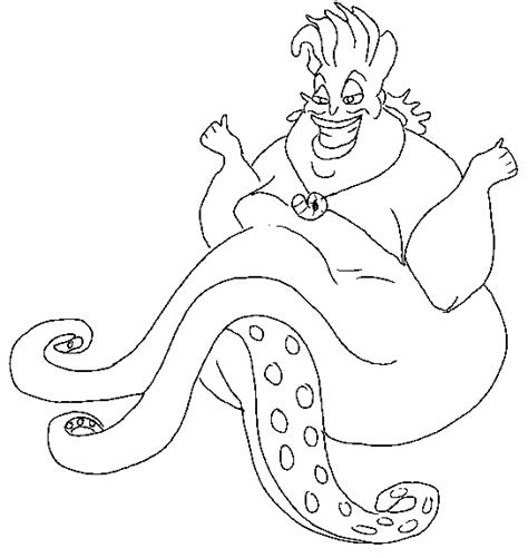 Smiling Witch Ursula Coloring Page | Coloring Page Blog