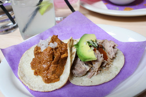 Chicken and Pork Tacos at Loteria Grill