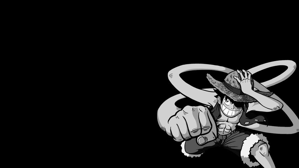 Luffy One Piece Black Wallpaper - Santinime