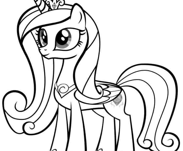 Little Pony Mermaid Coloring 3 D - Free Coloring Page