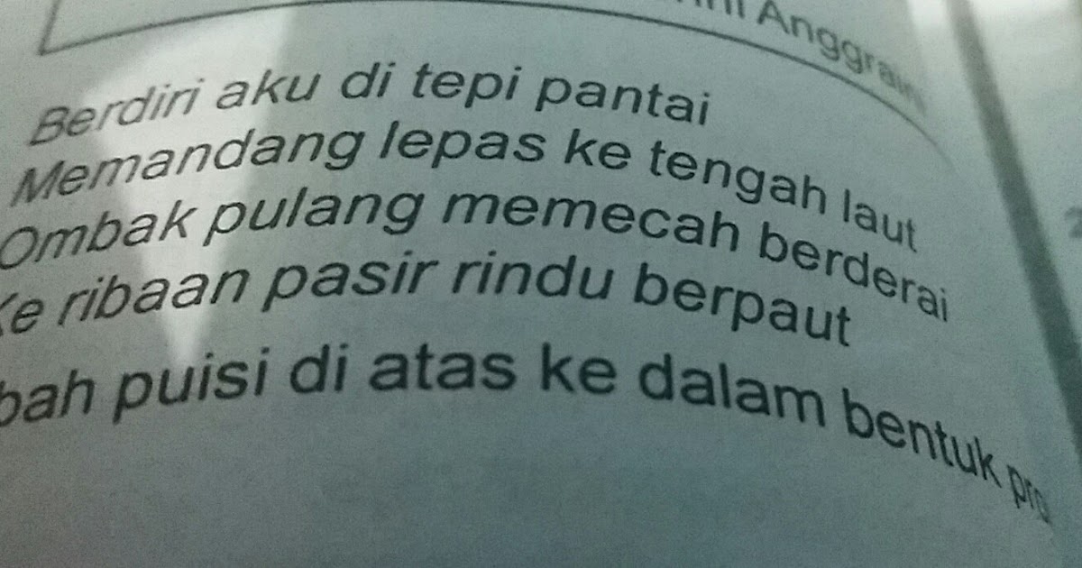 Puisi Di Tepi Pantai Ombak Berderai Kumpulan Puisi