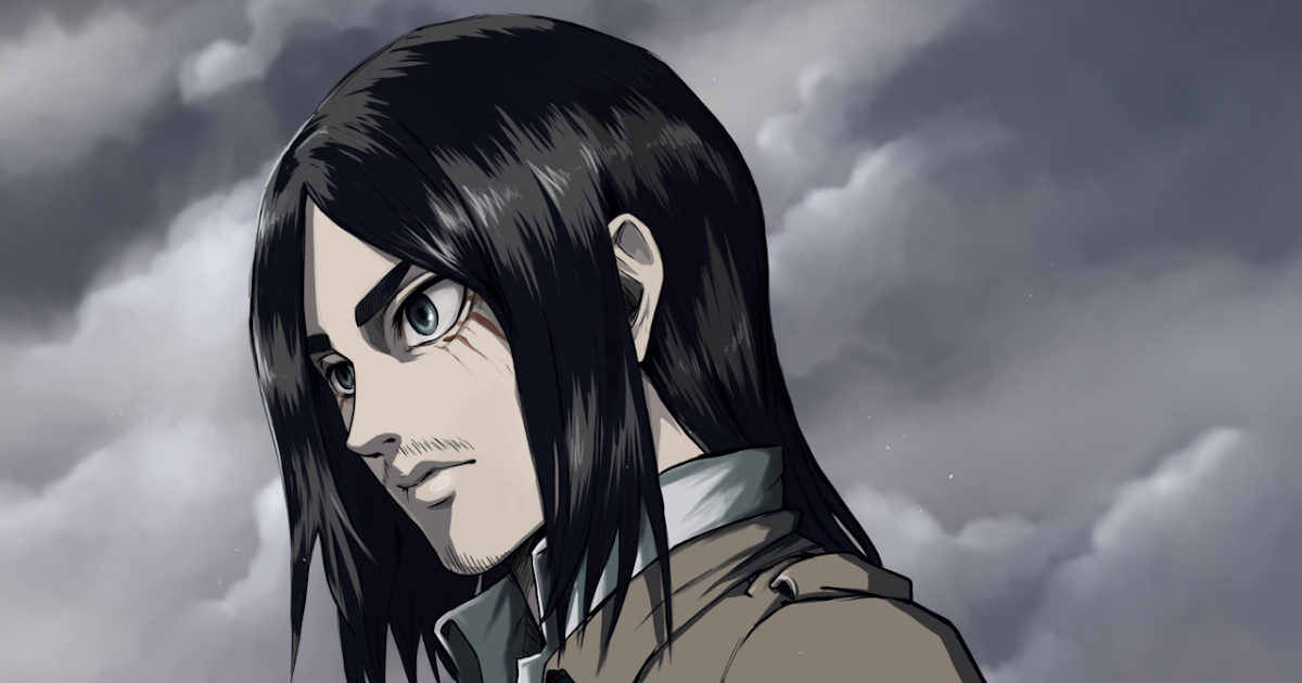 Medium Eren Yeager Hairstyle Name with Curly Hair