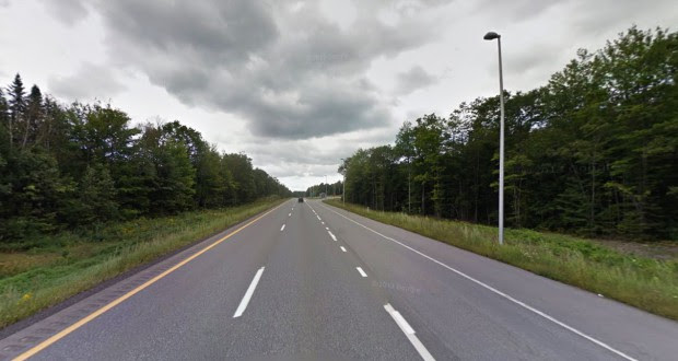 The Maine family had just exited I-95 at exit 109 when they noticed the hovering triangle UFO on September 7, 2014. Pictured: Augusta, Maine. (Credit: Google)