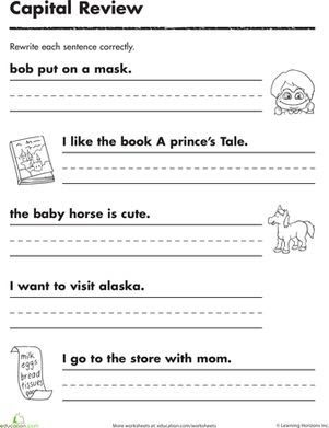 Coloring pages kids: Free Printable Sentence Writing Worksheets