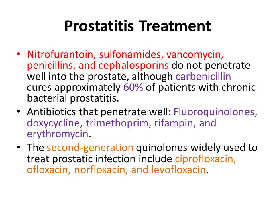 enterococcci prostatitis