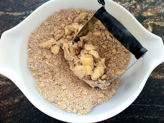 Worked Butter into Topping Mixture