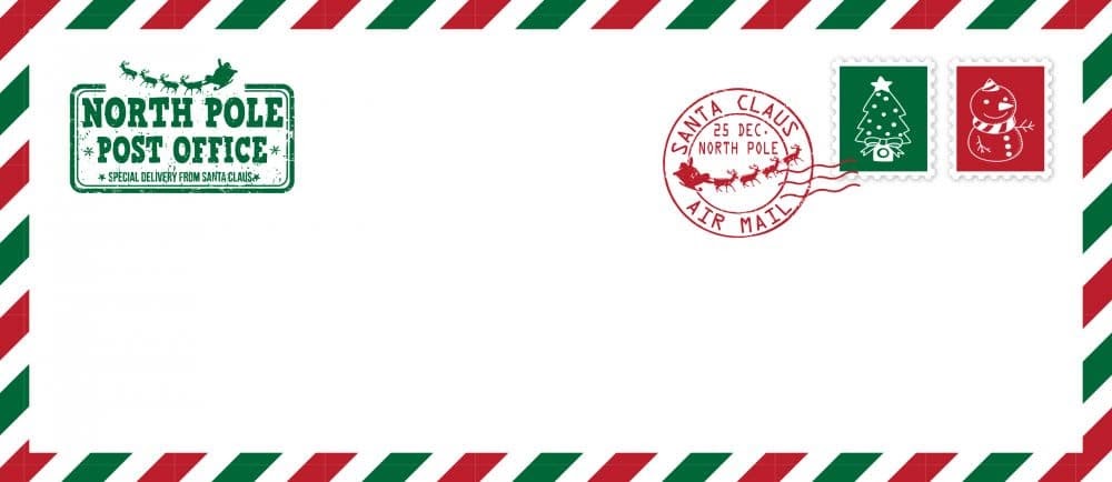 Free Printable North Pole Envelope Template Pay Period Calendars 2023