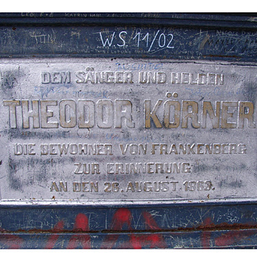 Gedenktafel am Körnerdenkmal