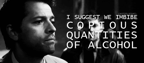 SPNG Tags: Castiel / Alcohol / Imbibe / learn a new word every day /
Looking for a particular Supernatural reaction gif? This blog organizes them so you don’t have to spend hours hunting them down.