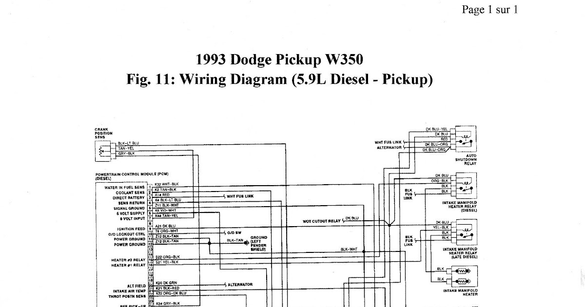 1993 dodge dakota wiring diagram
