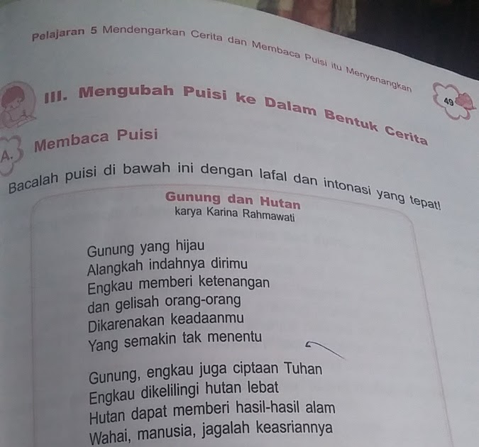 Soal Mengubah Teks Puisi Menjadi Narasi - Kumpulan Tugas