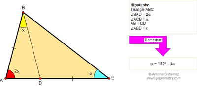 Problema de Geometría 106: Triangulo, Ángulos, Congruencia