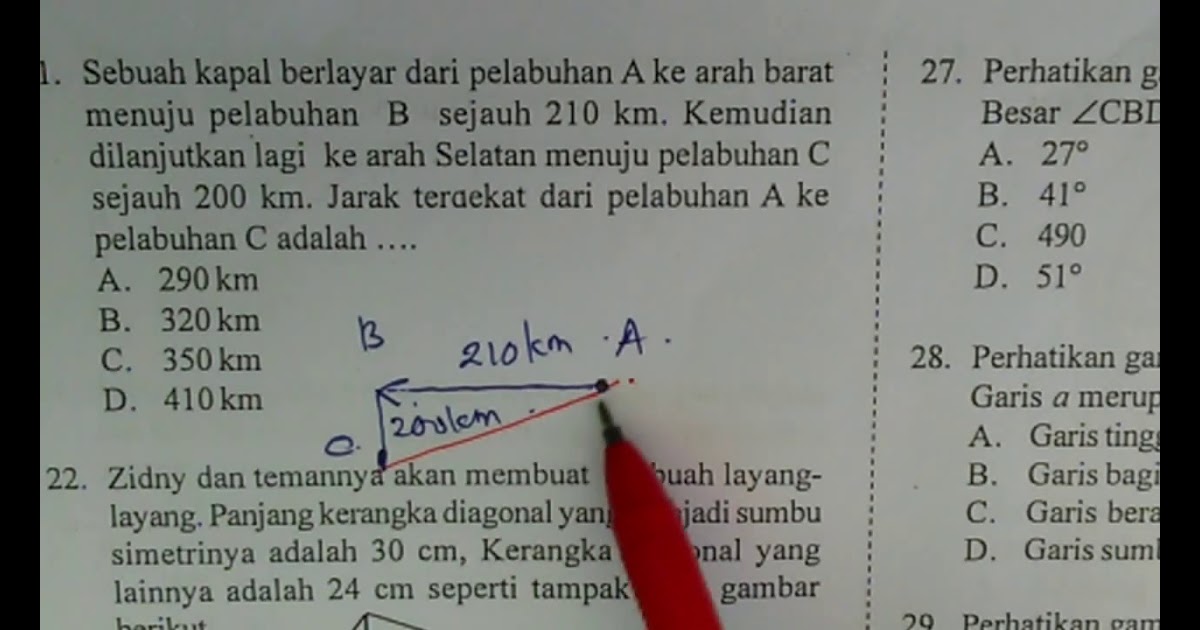 Soal Cerita Pitagoras Rumah Pendidikan