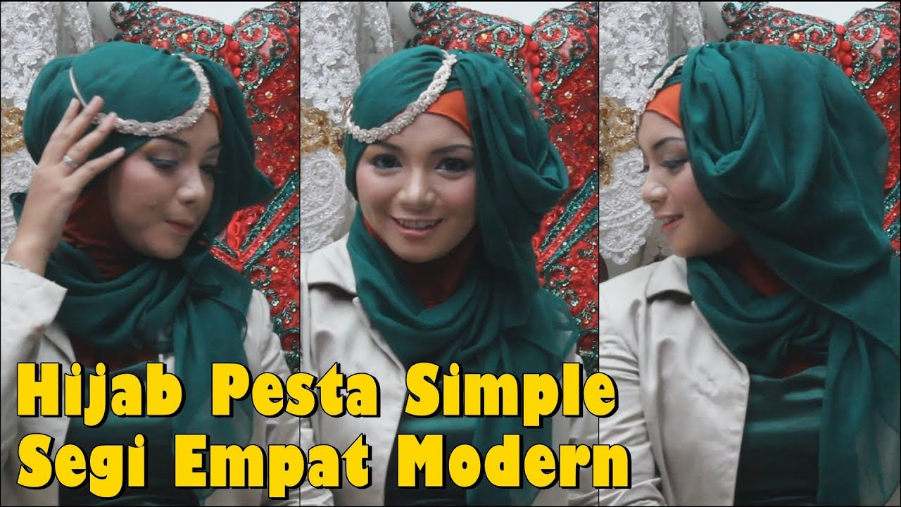 TUTORIAL HIJAB SEGI EMPAT UNTUK PESTA YOUTUBE Hijab Trend TUTORIAL HIJAB SEGI EMPAT UNTUK PESTA YOUTUBE Hijab Trend