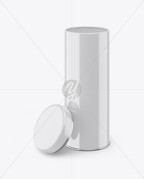 Download Download Opened Glossy Storage Jar Mockup Front View High Angle Shot Psd PSD Mockup Templates