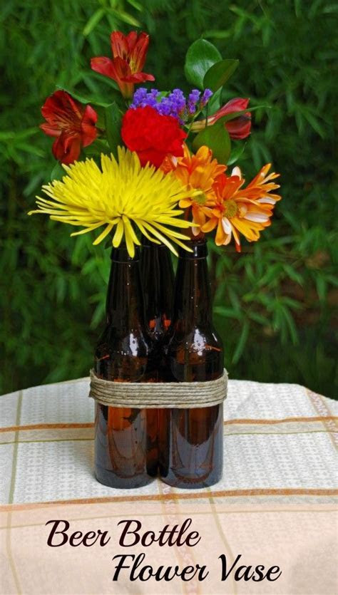 DIY Beer Bottle Flower Vase from @DianeHoffmaster "Best DIY Beer Bottle Flower Vase from @DianeHoffmaster "Best