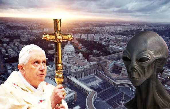 Some believed that the previous Pope was going to confirm the Vatican's knowledge of Aliens. 