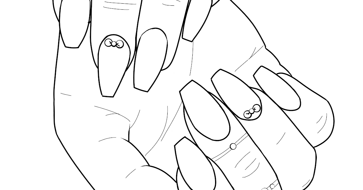 Coloring Pages Of Nail Designs - designdotweb