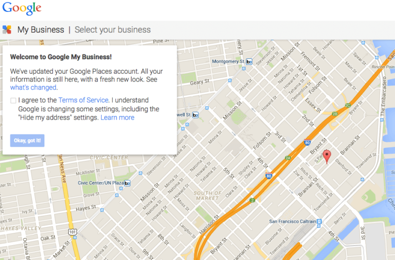 Update business listings Google