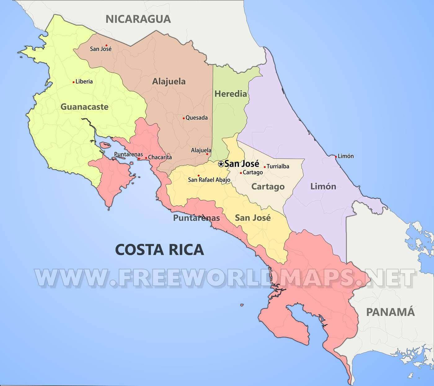 Costa Rica Mapa | Mapa