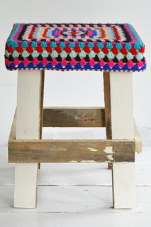 wood & wool stool petra