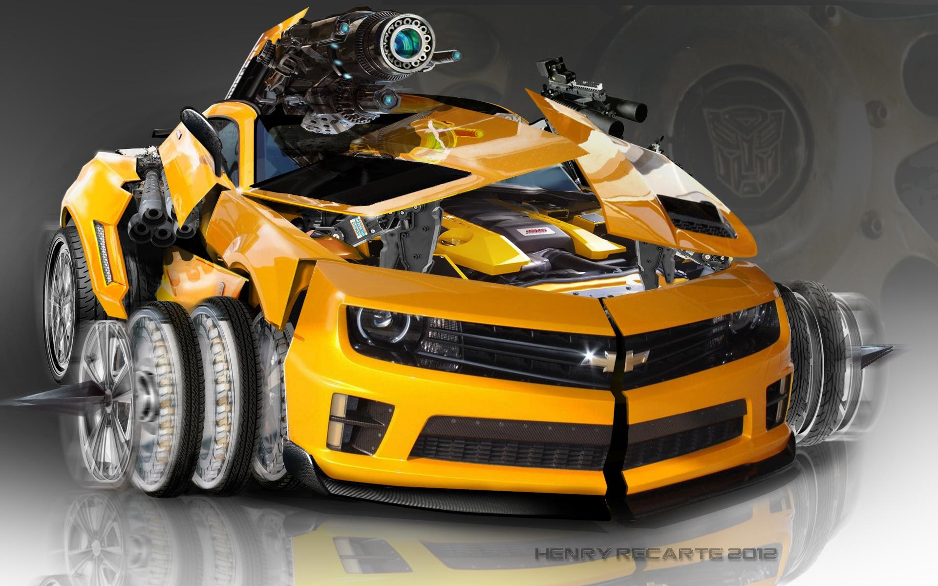 Bumblebee Car All 4 Bumblebee Camaros from Transformers films fetch