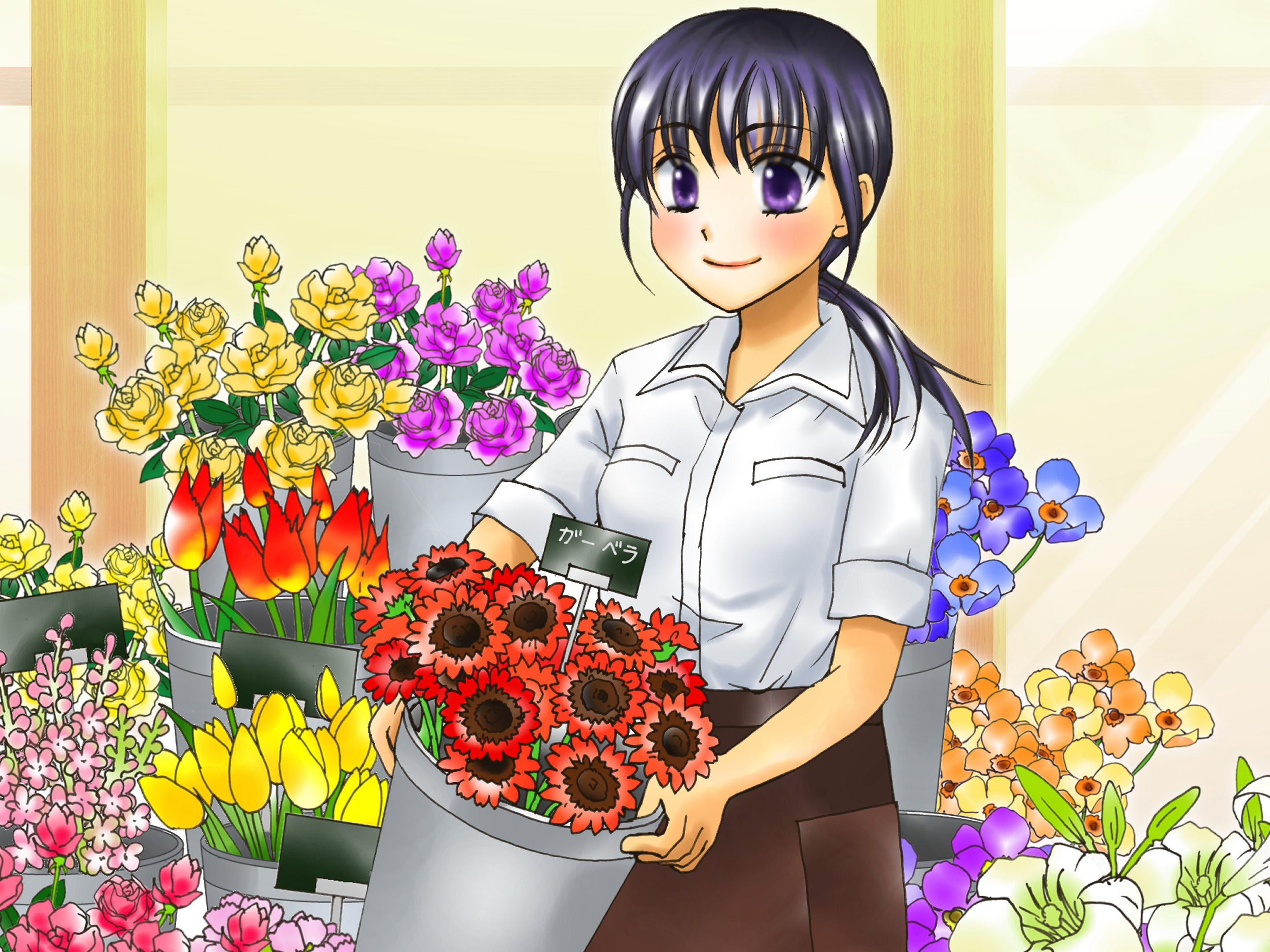 私は本当にそれが好きです 花屋 さん イラスト 興味深い画像の多様性
