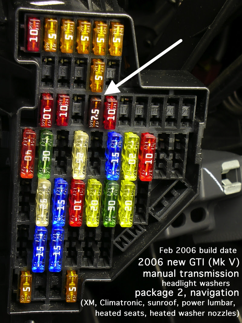 5 2006 Vw Passat Fuse Box Diagram - Free Wiring Diagram Source